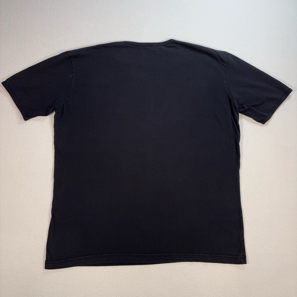 American Apparel Henley Shirt Men's XL Black 100% Combed Cotton *HOLE* - Picture 2 of 16